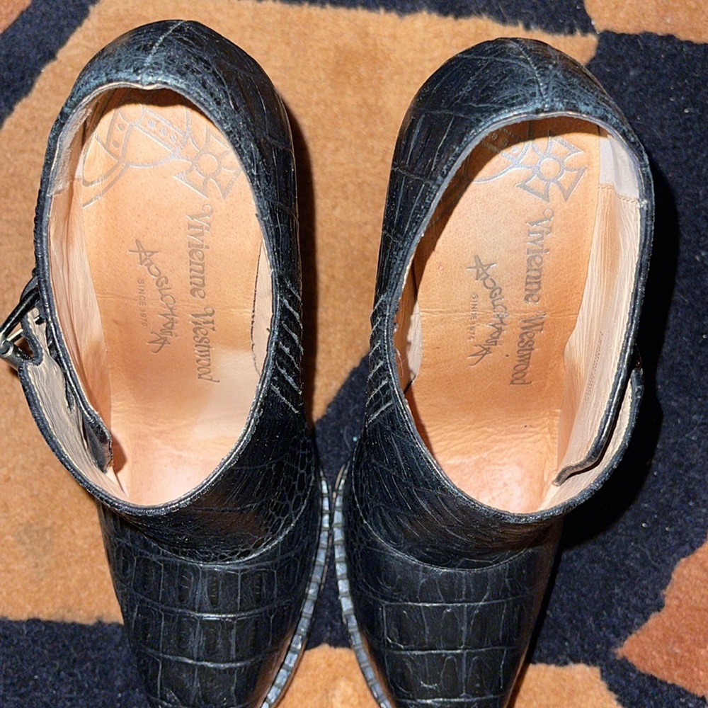 Vivienne Westwood Anglomania leather heel booties - Picture 4 of 4